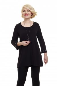 pitkähihainen tunika musta